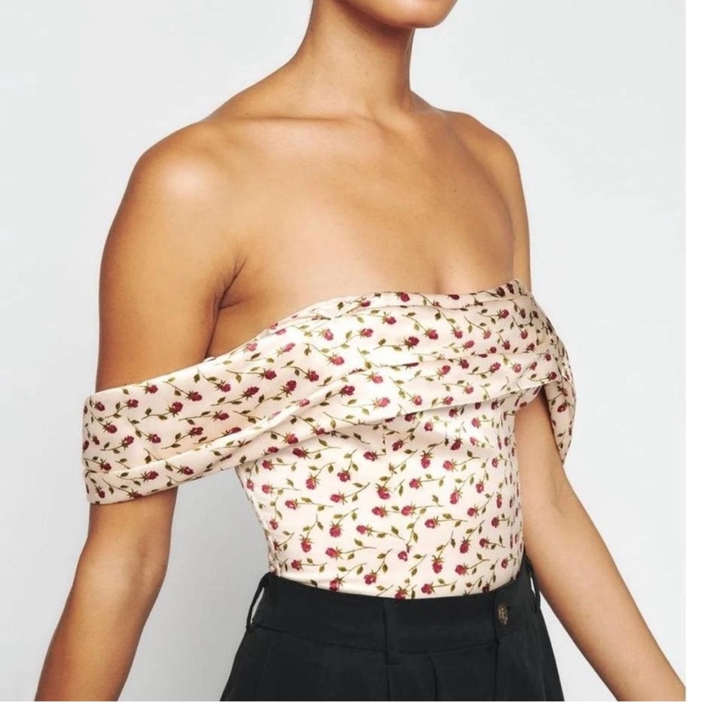 Reformation lux silk top